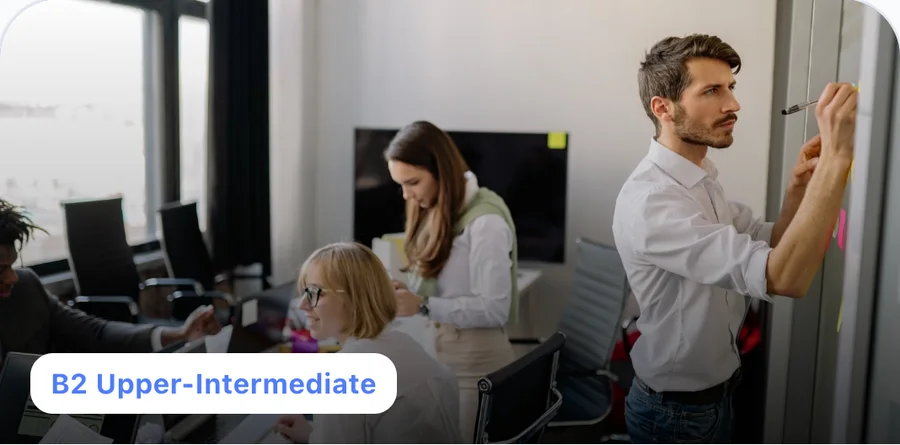 The Upper-Intermediate English course cover in the Fluentra app